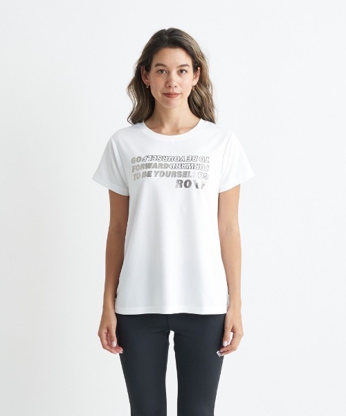 ROXY(ロキシー)の「BE YOURSELF/ロキシー速乾UVカット付きボックスシルエットフィットネスカットソー(Tシャツ/カットソー・レディース・ミント/ホワイト/グレー/ブラック・LARGE/MEDIUM/SMALL)」の10枚目の写真