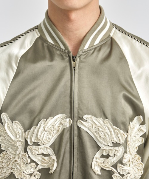 TAAKK（ターク）の「【TAAKK/ターク】別注 TAPE EMBROIDERY SOUVENIR JACKET/別注 テープエンブロイダリースーベニアジャケット（MA-1・メンズ・ブラック/マルチ・3/2/1）」の10枚目の写真