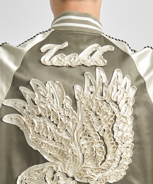 TAAKK（ターク）の「【TAAKK/ターク】別注 TAPE EMBROIDERY SOUVENIR JACKET/別注 テープエンブロイダリースーベニアジャケット（MA-1・メンズ・ブラック/マルチ・3/2/1）」の9枚目の写真