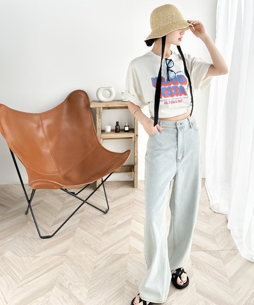 mily bilet(ミウィビレット)の「【mily bilet】トレンドライクにキマル!リボン紐つきストローハット(ハット・レディース・オフホワイト/ブラック/ベージュ・ONE SIZE)」の21枚目の写真