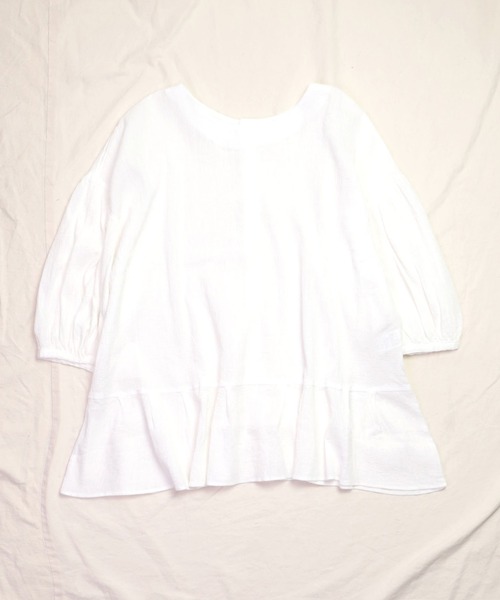 Brocante（ブロカント）の「[Brocante / ブロカント] 80sダブルガーゼグランマンシュシャツ（シャツ/ブラウス・レディース・ロイヤルブルー/ライトベージュ/チャコールグレー/ホワイト・2）」の6枚目の写真