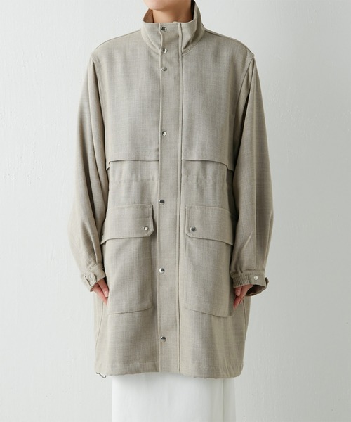 Drawing Numbers(ドローイング ナンバーズ)の「【Drawing Numbers】スプリングドロストコート(ブルゾン・レディース・ベージュ/ネイビー・38)」の12枚目の写真