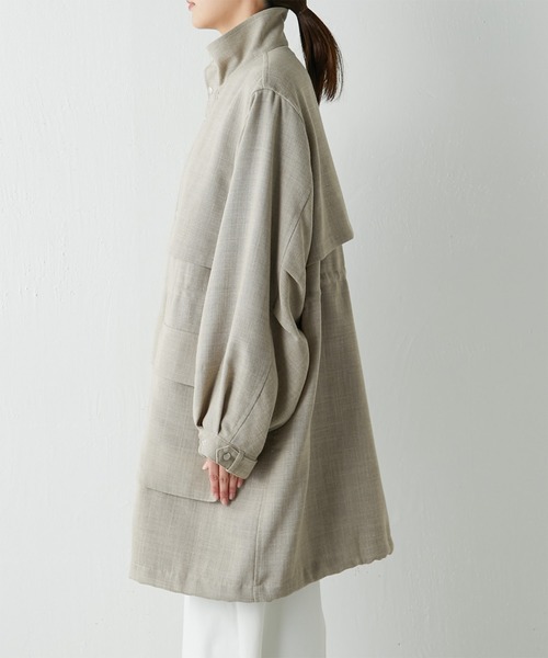 Drawing Numbers(ドローイング ナンバーズ)の「【Drawing Numbers】スプリングドロストコート(ブルゾン・レディース・ベージュ/ネイビー・38)」の13枚目の写真