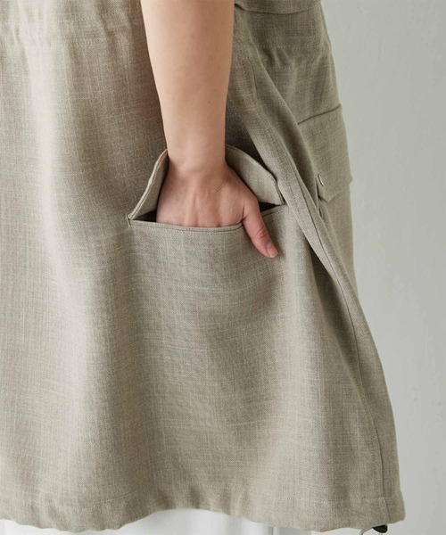 Drawing Numbers(ドローイング ナンバーズ)の「【Drawing Numbers】スプリングドロストコート(ブルゾン・レディース・ベージュ/ネイビー・38)」の19枚目の写真