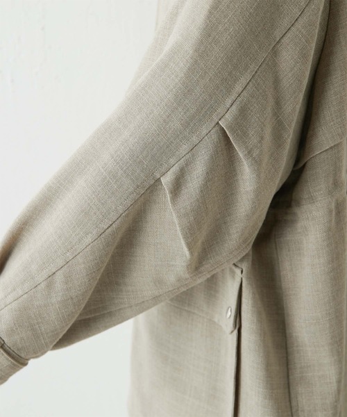 Drawing Numbers(ドローイング ナンバーズ)の「【Drawing Numbers】スプリングドロストコート(ブルゾン・レディース・ベージュ/ネイビー・38)」の17枚目の写真