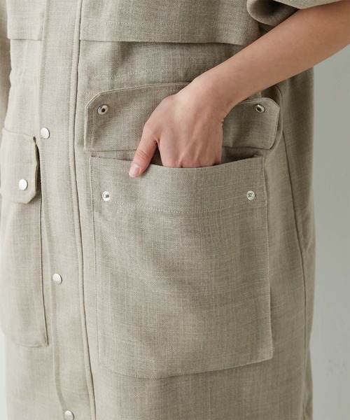 Drawing Numbers(ドローイング ナンバーズ)の「【Drawing Numbers】スプリングドロストコート(ブルゾン・レディース・ベージュ/ネイビー・38)」の18枚目の写真