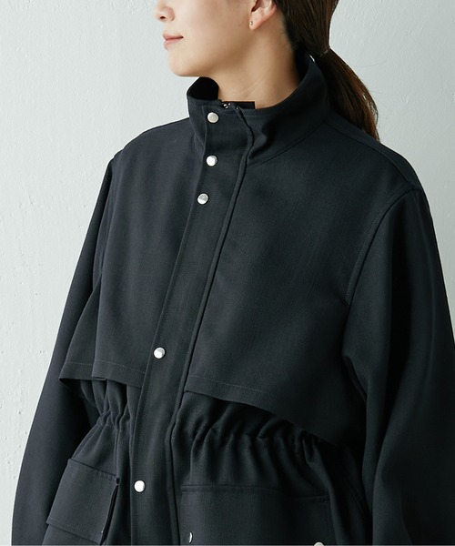 Drawing Numbers(ドローイング ナンバーズ)の「【Drawing Numbers】スプリングドロストコート(ブルゾン・レディース・ベージュ/ネイビー・38)」の11枚目の写真