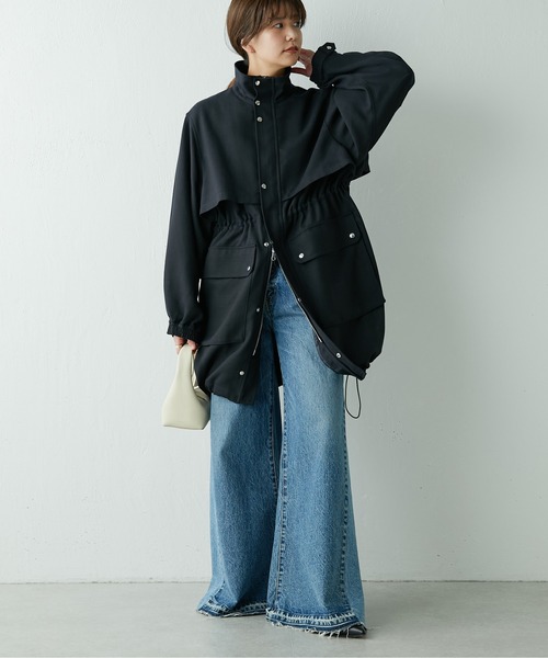 Drawing Numbers(ドローイング ナンバーズ)の「【Drawing Numbers】スプリングドロストコート(ブルゾン・レディース・ベージュ/ネイビー・38)」の7枚目の写真