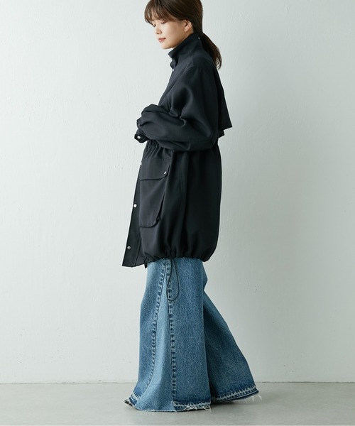 Drawing Numbers(ドローイング ナンバーズ)の「【Drawing Numbers】スプリングドロストコート(ブルゾン・レディース・ベージュ/ネイビー・38)」の8枚目の写真