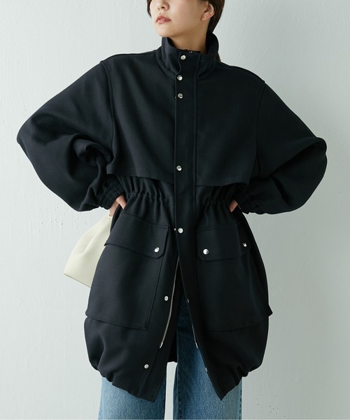 Drawing Numbers(ドローイング ナンバーズ)の「【Drawing Numbers】スプリングドロストコート(ブルゾン・レディース・ベージュ/ネイビー・38)」の10枚目の写真