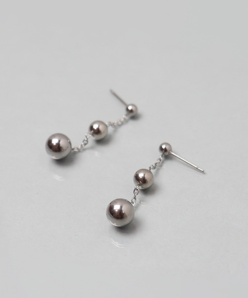 【HAESOOL】ダブルチェーンボールEarring★ピアス★送料・関税込 HAESOOL】ダブルチェーンボールEarring☆ピアス☆送料・関税込