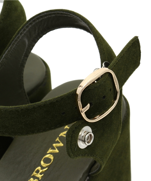 WEGO（ウィゴー）の「WEGO/スエード厚底サンダル（サンダル・レディース・キャメル/ブラック/カーキ・LARGE/MEDIUM）」の11枚目の写真