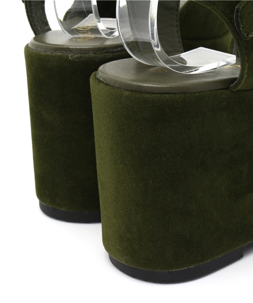 WEGO（ウィゴー）の「WEGO/スエード厚底サンダル（サンダル・レディース・キャメル/ブラック/カーキ・LARGE/MEDIUM）」の12枚目の写真