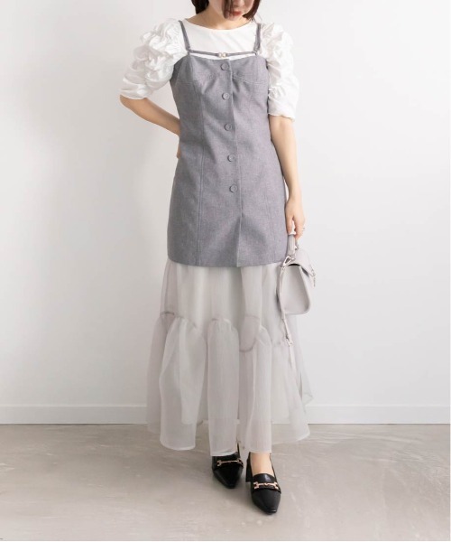 RANDA（ランダ）の「オーガンジーボリュームスカート（スカート・レディース・ピンク/グレー/ブラック・0/1）」の21枚目の写真