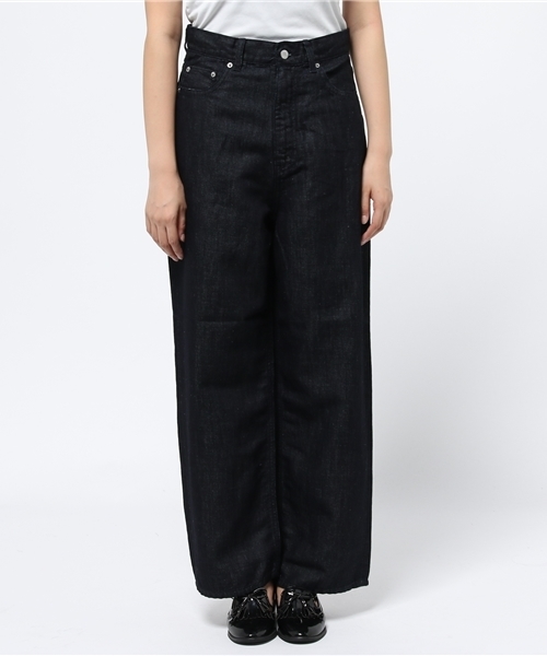 CIAOPANIC（チャオパニック）の「【Ciaopanic】　リネン混ワイドデニムPTS（デニムパンツ・レディース・ネイビー/インディゴブルー・SMALL/MEDIUM）」の10枚目の写真