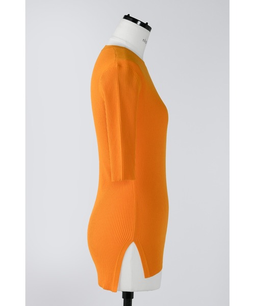 nagonstans 長袖　ナゴンスタンス　オレンジ　M レディース ナゴンスタンス 22SS HYBRID COTTON 五分クルーニットの通販 by