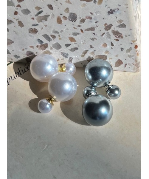 JUMELLE（ジュメロ）の「pair pearl pierce（ピアス（両耳用）・レディース・ホワイト/シルバー・FREE）」の16枚目の写真