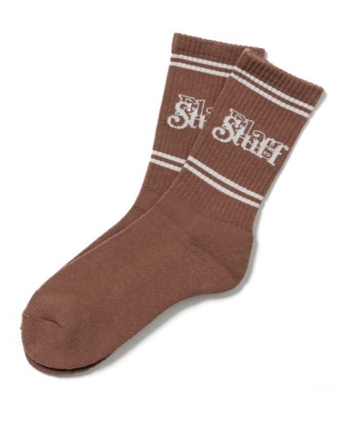F-LAGSTUF-F（フラグスタフ）の「F-LAGSTUF-F/フラグスタフ/COVER LOGO SOX（ソックス/靴下・メンズ・オレンジ/ブラウン/ブラック/パープル・F）」の2枚目の写真