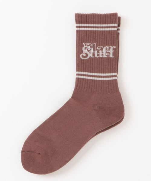 F-LAGSTUF-F（フラグスタフ）の「F-LAGSTUF-F/フラグスタフ/COVER LOGO SOX（ソックス/靴下・メンズ・オレンジ/ブラウン/ブラック/パープル・F）」の6枚目の写真