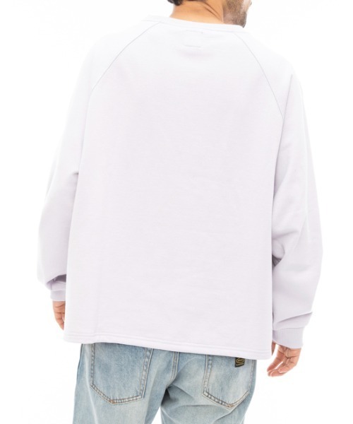RVCA(ルーカ)の「RVCA メンズ ALL TIME TERRY CREW トレーナー 【2024年春夏モデル】/ルーカワンポイントスウェットトレーナー(スウェット・メンズ・アイボリー/ブラック/パープル・LARGE/MEDIUM/SMALL)」の9枚目の写真