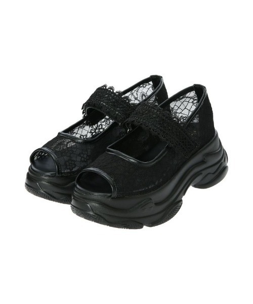 F i.n.t(フィント)の「レース使いスニーカーサンダル(スニーカー・レディース・ブラック/オフホワイト・M/S/L)」の13枚目の写真