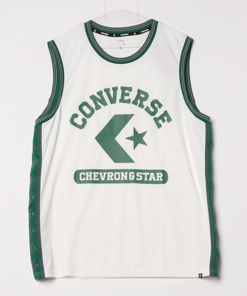 CONVERSE(コンバース)の「コンバース CS TAPE NS_(タンクトップ・メンズ・グレー/ブラック/ホワイト×グリーン/ホワイト×レッド・L/LL/M)」の3枚目の写真