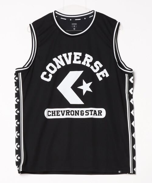 CONVERSE(コンバース)の「コンバース CS TAPE NS_(タンクトップ・メンズ・グレー/ブラック/ホワイト×グリーン/ホワイト×レッド・L/LL/M)」の4枚目の写真