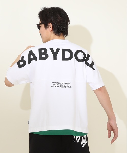 BABYDOLL(ベビードール)の「バックロゴレイヤード Tシャツ 9525A(Tシャツ/カットソー・レディース・ホワイト/ブラック・M/L)」の8枚目の写真
