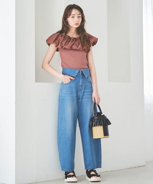 31 Sons de mode(トランテアン ソン ドゥ モード)の「カーブデニムパンツ(デニムパンツ・レディース・ブルー/ブラック・36/38)」の11枚目の写真