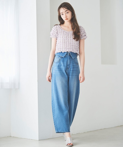 31 Sons de mode(トランテアン ソン ドゥ モード)の「カーブデニムパンツ(デニムパンツ・レディース・ブルー/ブラック・36/38)」の12枚目の写真