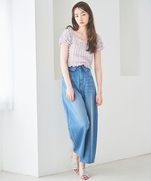 31 Sons de mode(トランテアン ソン ドゥ モード)の「カーブデニムパンツ(デニムパンツ・レディース・ブルー/ブラック・36/38)」の14枚目の写真