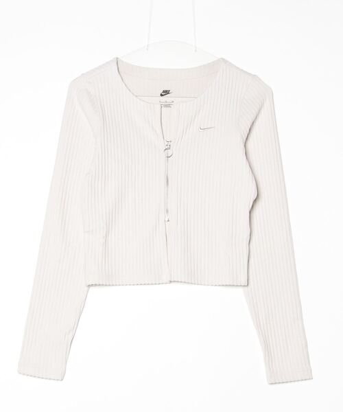 NIKE(ナイキ)の「NIKE AS W NSW NK CHLL KNT RIB FZ CR / ナイキ ウィメンズ NSW CHLL KNT リブ CR FZ L/S トップ 【SP】(カーディガン/ボレロ・レディース・ブラウン・L/S/M)」の1枚目の写真