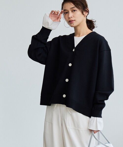coen(コーエン)の「【RONEL】 Vネックカーディガン(カーディガン/ボレロ・レディース・ブラック/ライトピンク/オフホワイト・S/M)」の3枚目の写真