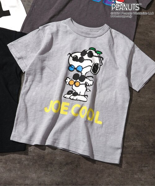 PEANUTS（ピーナッツ）の「PEANUTS【JOE COOL】バリエーションTシャツ（Tシャツ/カットソー・キッズ・ブラック/グレー/オフホワイト/チャコール・80/90/100/110/120/130）」の3枚目の写真