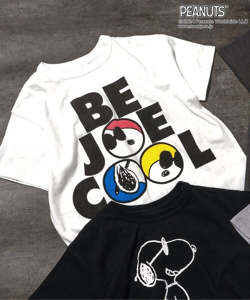 PEANUTS（ピーナッツ）の「PEANUTS【JOE COOL】バリエーションTシャツ（Tシャツ/カットソー・キッズ・ブラック/グレー/オフホワイト/チャコール・80/90/100/110/120/130）」の2枚目の写真