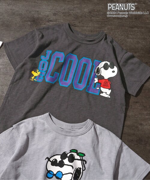 PEANUTS（ピーナッツ）の「PEANUTS【JOE COOL】バリエーションTシャツ（Tシャツ/カットソー・キッズ・ブラック/グレー/オフホワイト/チャコール・80/90/100/110/120/130）」の4枚目の写真