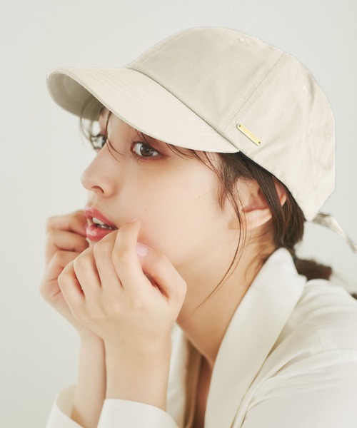 ROPE' PICNIC（ロペピクニック）の「リサイクルバックリボンキャップ/リンクコーデ（キャップ・レディース・ブラック/ピンク/キナリ/サックスブルー・FREE）」の2枚目の写真