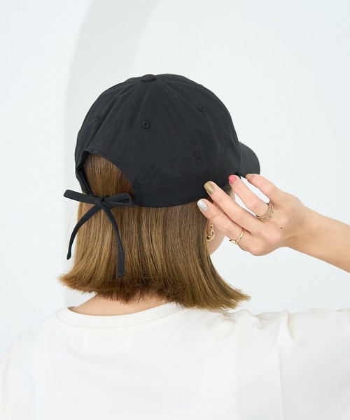 ROPE' PICNIC（ロペピクニック）の「リサイクルバックリボンキャップ/リンクコーデ（キャップ・レディース・ブラック/ピンク/キナリ/サックスブルー・FREE）」の3枚目の写真