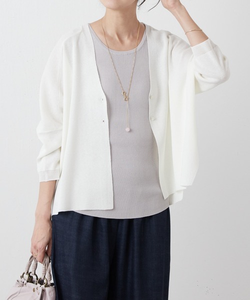 BEARDSLEY（ビアズリー）の「裾ラウンドリブタンク（タンクトップ・レディース・ライトグレー/ホワイト/ブラック・FREE）」の3枚目の写真