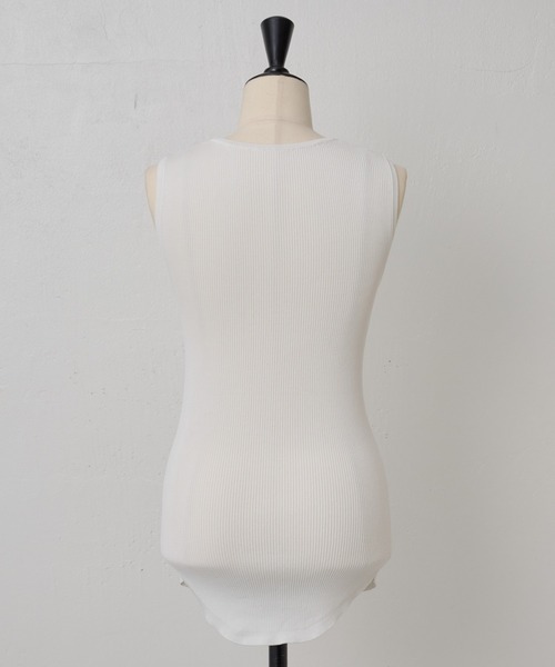 BEARDSLEY（ビアズリー）の「裾ラウンドリブタンク（タンクトップ・レディース・ライトグレー/ホワイト/ブラック・FREE）」の19枚目の写真