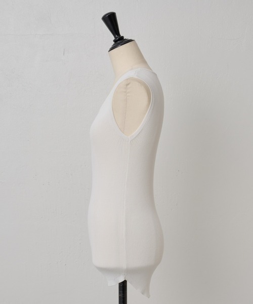 BEARDSLEY（ビアズリー）の「裾ラウンドリブタンク（タンクトップ・レディース・ライトグレー/ホワイト/ブラック・FREE）」の18枚目の写真