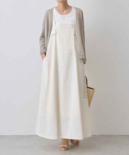 BEARDSLEY（ビアズリー）の「裾ラウンドリブタンク（タンクトップ・レディース・ライトグレー/ホワイト/ブラック・FREE）」の6枚目の写真