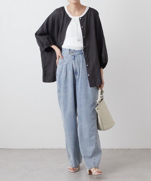 BEARDSLEY（ビアズリー）の「裾ラウンドリブタンク（タンクトップ・レディース・ライトグレー/ホワイト/ブラック・FREE）」の14枚目の写真