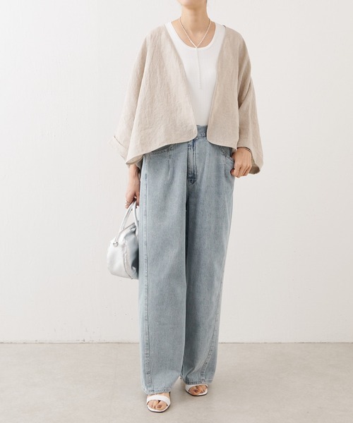 BEARDSLEY（ビアズリー）の「裾ラウンドリブタンク（タンクトップ・レディース・ライトグレー/ホワイト/ブラック・FREE）」の7枚目の写真