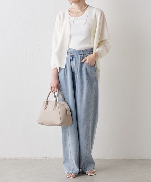 BEARDSLEY（ビアズリー）の「裾ラウンドリブタンク（タンクトップ・レディース・ライトグレー/ホワイト/ブラック・FREE）」の8枚目の写真