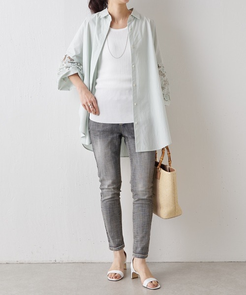 BEARDSLEY（ビアズリー）の「裾ラウンドリブタンク（タンクトップ・レディース・ライトグレー/ホワイト/ブラック・FREE）」の9枚目の写真