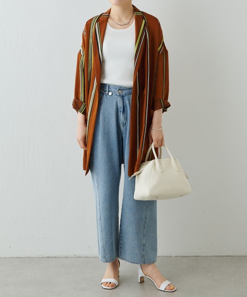 BEARDSLEY（ビアズリー）の「裾ラウンドリブタンク（タンクトップ・レディース・ライトグレー/ホワイト/ブラック・FREE）」の13枚目の写真