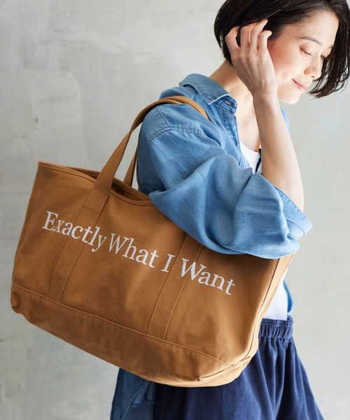 BARNYARDSTORM(バンヤードストーム)の「BARNYARDSTORM / キャンバスビッグロゴトート(トートバッグ・レディース・キャメル/オフホワイト・FREE)」の2枚目の写真