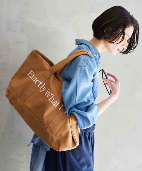 BARNYARDSTORM(バンヤードストーム)の「BARNYARDSTORM / キャンバスビッグロゴトート(トートバッグ・レディース・キャメル/オフホワイト・FREE)」の19枚目の写真