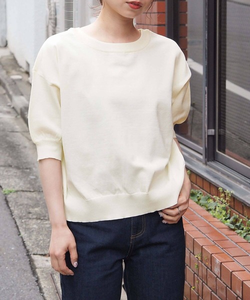 tiptop(ティップトップ)の「ハートボタン2way半袖カーディガン(カーディガン/ボレロ・レディース・ピンク/ブラック系その他/アイボリー/ブラック/サックスブルー・FREE)」の12枚目の写真